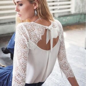 Sezane Adeline Blouse in Ecru Size 34